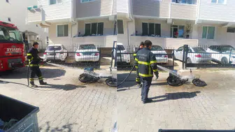 Lüleburgaz'da yangın : Seyir halindeki bisikletin pili patladı