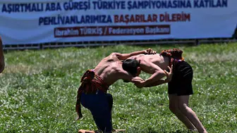 Aşırtmalı Aba Güreşi Türkiye Şampiyonası başladı : 600 sporcu er meydanına çıktı