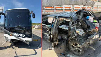 Karabük'te 4 araçlı zincirleme trafik kazası : 2 yaralı