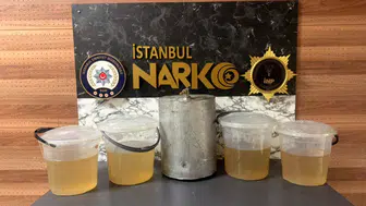 Güngören'de uyuşturucu operasyonu : 40 kilo sıvı metamfetamin çıktı