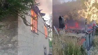 Denizli Çameli'de yangın : Ev kullanılamaz hale geldi