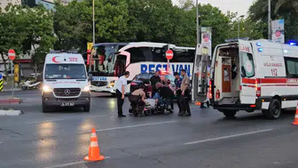 İstanbul Fatih'te kaza : 3 motosiklet çarpıştı, 5 kişi yaralandı