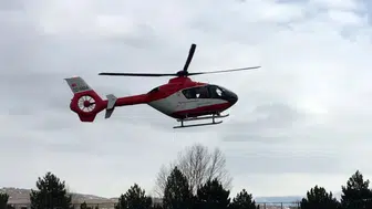 Erzincan'da nefes darlığı yaşayan bir kişi ambulans helikopterle hastaneye kaldırıldı