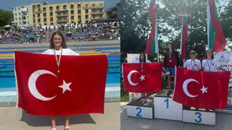 Milli yüzücü Ecrin Çevik'ten madalya