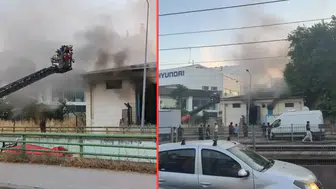 Gaziosmanpaşa'da elektrik trafosunda yangın çıktı : Tramvay seferleri durdu