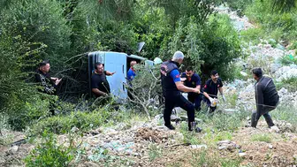 Osmaniye'de otomobil uçuruma yuvarlandı, 1 kişi yaralandı