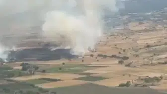 Balıkesir'de arazi yangını : Havadan ve karadan müdahale başlatıldı