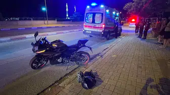 Karaman'da korkutan kaza : Motosiklet sürücüsü şans eseri kurtuldu