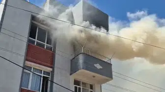 Adıyaman'da 3 katlı binada yangın : 1 kişi dumandan etkilendi