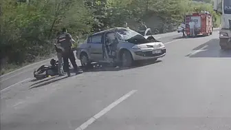 Zonguldak'ta otomobil ve motosiklet çarpıştı : 1 kişi hayatını kaybetti