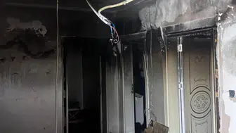 Van'da bir evde korkutan yangın