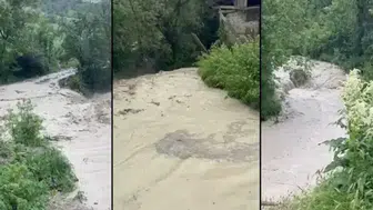 Bolu Mudurnu'da şiddetli sağanak : Dereler taştı, tarım arazileri su altında kaldı