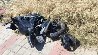 Edirne Keşan'da kaza : Motosiklet sürücüsü yaralandı