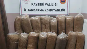 Kayseri'de kaçak tütün operasyonu : Yolcu otobüsünde 510 kilo tütün bulundu