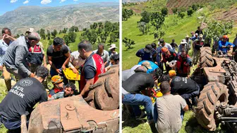 Siirt’te devrilen traktörün altında kalan sürücü ağır yaralandı