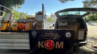Kayseri'de kaçak tütün operasyonunda bir kişi gözaltına alındı