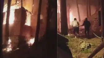 Hatay Dörtyol'da 2 katlı yayla evinde yangın