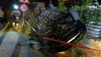 Bursa İnegöl'de cip takla attı : 2 kişi yaralandı