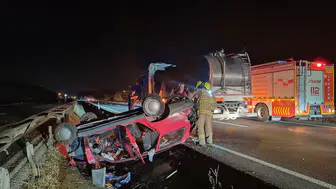 Balıkesir Susurluk'ta kaza : 1'i çocuk 5 kişi yaralandı