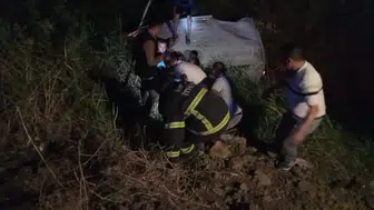 Hatay'da kamyonet şarampole devrildi : 3 yaralı