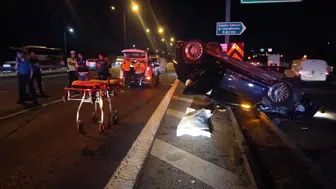 Beykoz'da TEM Otoyolu'nda kaza : 1 ölü, 2 yaralı