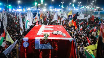 Hamaney için Irak'ın Kerbela kentinde cenaze töreni düzenlendi