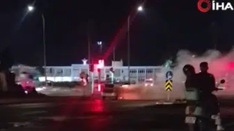 Kütahya D650 kara yolunda otomobilde yangın çıktı