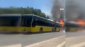 Ataşehir'de İETT otobüsünde yangın