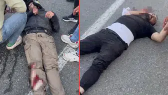 Iğdır'da virajı alamayan motosiklet bariyerlere çarptı : 2 yaralı