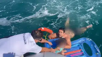 Aydın'da deniz yatağıyla açığa sürüklenen çocuk kurtarıldı