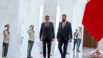 Şara ve Macron Ekonomi Forumu'nda konuştu