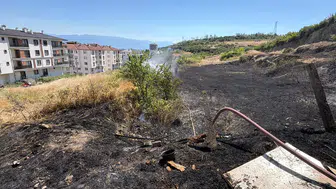 Düzce'de otluk alanda yangın : 5 dönüm arazi kül oldu
