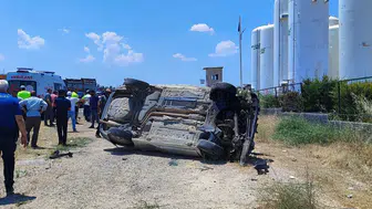 Gaziantep'te takla atan otomobildeki 7 yaşındaki çocuk hayatını kaybetti