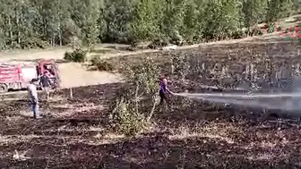 Tokat Yeşilyurt'ta örtü yangını : 15 dönümlük alan küle döndü