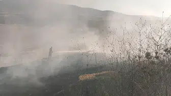 Susurluk'ta arazi yangını ekiplerin müdahalesiyle söndürüldü
