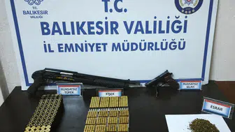 Balıkesir Erdek'te silah ve uyuşturucu operasyonu
