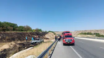 Malatya'da otomobil bariyerlere çarptı : 1 ölü, 1 yaralı