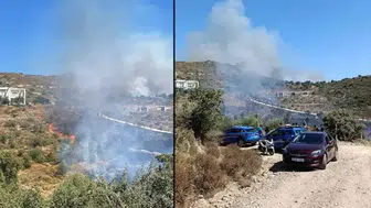 Bodrum'da otluk ve makilik alanda yangın : Havadan ve karadan müdahale başlatıldı