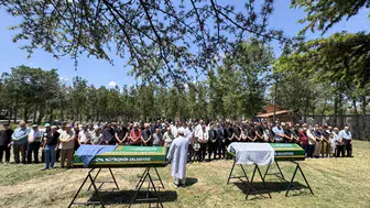 Konya'daki kazada yaşamını yitiren anne ve kızı son yolculuklarına uğurlandı