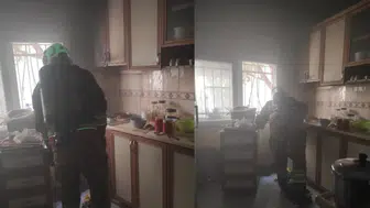 İskenderun'da yangın : Ocakta unutulan yemek yangına neden oldu