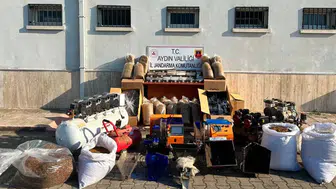Aydın Köşk'te kaçak sigara operasyonu : 350 kilo tütün ele geçirildi