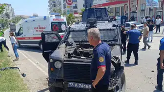 Şırnak'ta zırhlı polis aracı takla attı : 2 polis memuru yaralandı