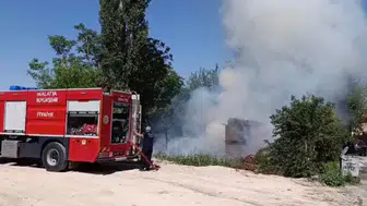 Malatya'da evin bahçesinde çıkan yangın söndürüldü
