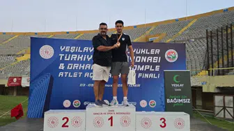 Aydınlı milli atlet Koray Uygun, Türkiye şampiyonu oldu