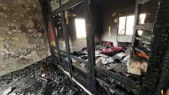 Kayseri'de 2 katlı evde çıkan yangın söndürüldü