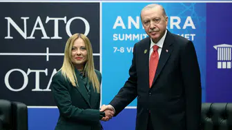 Cumhurbaşkanı Erdoğan İtalya Başbakanı Meloni'yi kabul etti
