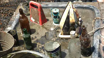 Bodrum Gümbet Koyu'nda deniz dibinden 370 kilogram atık çıkarıldı
