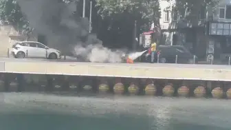 Sarıyer'de yer altı kablolarında çıkan yangın korkuttu