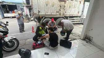 Samsun'da motosiklet kazasında sürücü yaralandı