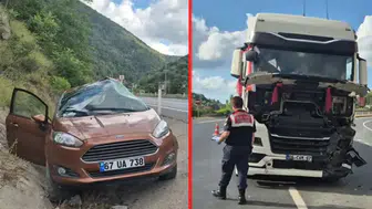 Zonguldak'ta tır ile çarpışan otomobildeki yaşlı çift öldü